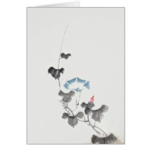 flor de la correhuela del 葛飾北斎, Hokusai Felicitaciones