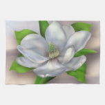 Flor de la magnolia toalla de mano