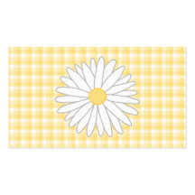 Flor de la margarita en amarillo y blanco tarjetas de visita