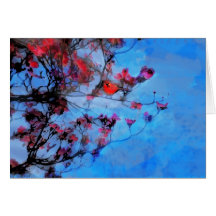 Flor de la primavera, tarjeta