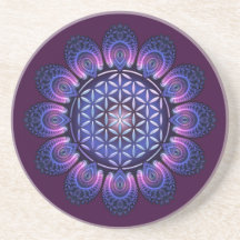 FLOR DE LA VIDA/de DES Lebens - mandala II de Blum Posavasos Manualidades