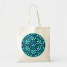 Flor de la vida - estilo 01 del botón bolsas de mano