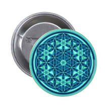Flor de la vida - estilo 01 del botón pins