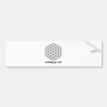 Flor de la vida (geometría sagrada) etiqueta de parachoque