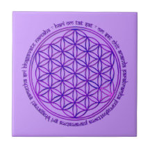 Flor de la vida - mantra de Moola - violeta Tejas Ceramicas