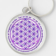 Flor de la vida - mantra de Moola - violeta Llaveros Personalizados