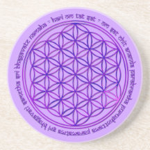 Flor de la vida - mantra de Moola - violeta Posavaso Para Bebida