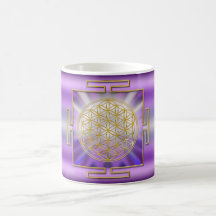 Flor de la vida Yantra Tazas De Café