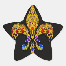 flor de lis adaptable colcomanias forma de estrellas