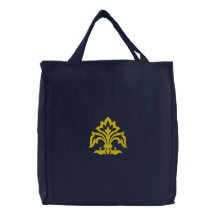 Flor de lis bolsas de mano bordadas