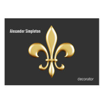 Flor de lis de oro tarjetas de negocios