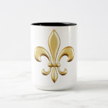Flor de lis de oro taza
