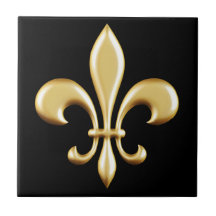 Flor de lis de oro tejas  ceramicas
