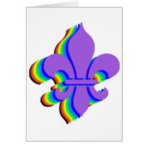 Flor de lis del arco iris felicitacion 