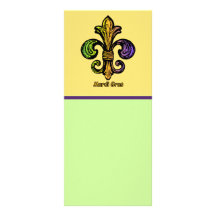 Flor de lis del carnaval tarjetas publicitarias a todo color