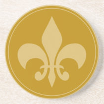 Flor de lis del oro posavasos