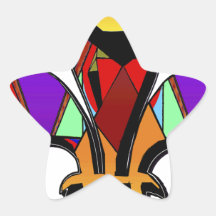Flor de lis, diseños calcomania forma de estrella personalizadas
