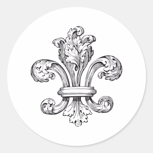 flor de lis etiqueta