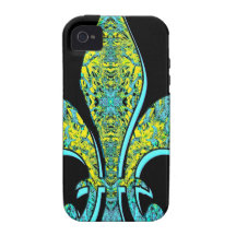 Flor de lis iPhone 4/4S carcasas