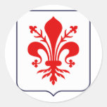 Flor de lis, Italia Etiquetas Redondas