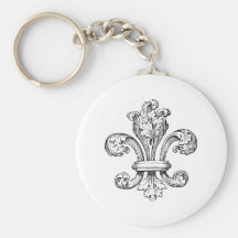 flor de lis llavero personalizado