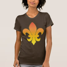 flor de lis - oro camisetas