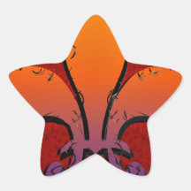 Flor de lis pegatina forma de estrella personalizadas