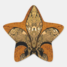Flor de lis pegatinas forma de estrella