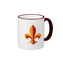 Flor de lis tazas de café
