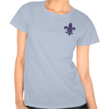 flor de lis - textura púrpura camiseta
