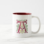 Flor de lis un monograma tazas