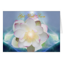 Flor de loto blanco tarjeton