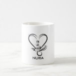 flor de loto, nuria en chino, NURIA Taza