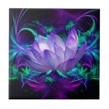 Flor de loto púrpura y su significado tejas  ceramicas