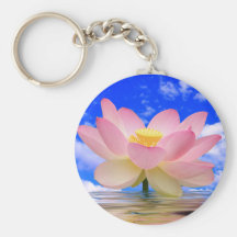 Flor de Lotus llevada en agua Llaveros Personalizados