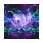 Flor de Lotus púrpura y su significado Lona Envuelta Para Galerias