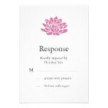Flor de Lotus rosada RSVP (blanco) Anuncio Personalizado