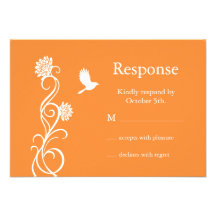 Flor de Lotus RSVP (naranja brillante) Anuncios Personalizados