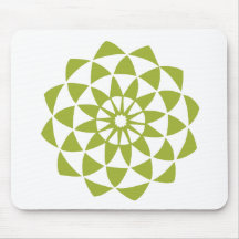 Flor de Lotus verde Alfombrillas De Ratón
