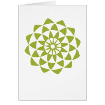 Flor de Lotus verde Felicitación