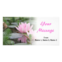 Flor de Lotus/Waterlily Tarjeta Fotográfica Personalizada