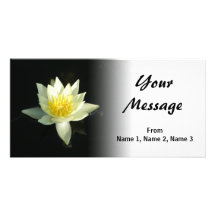 Flor de Lotus/Waterlily Tarjeta Fotográfica Personalizada