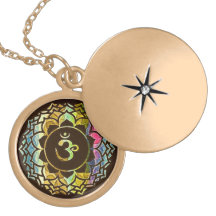 Flor de OM (oscura) Colgantes Personalizados