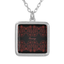 Flor de Paisley (roja) Joyerias Personalizadas