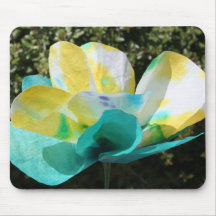 Flor de papel Mousepad Tapete De Ratón