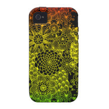Flor de Rasta Case-Mate iPhone 4 Fundas