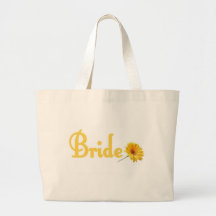 Flor del amarillo de la bolsa de asas de la novia 
