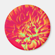 Flor del arte de Digitaces Imanes De Nevera