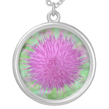 Flor del cardo collares personalizados