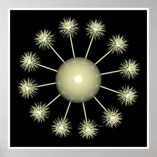 Flor del espacio poster